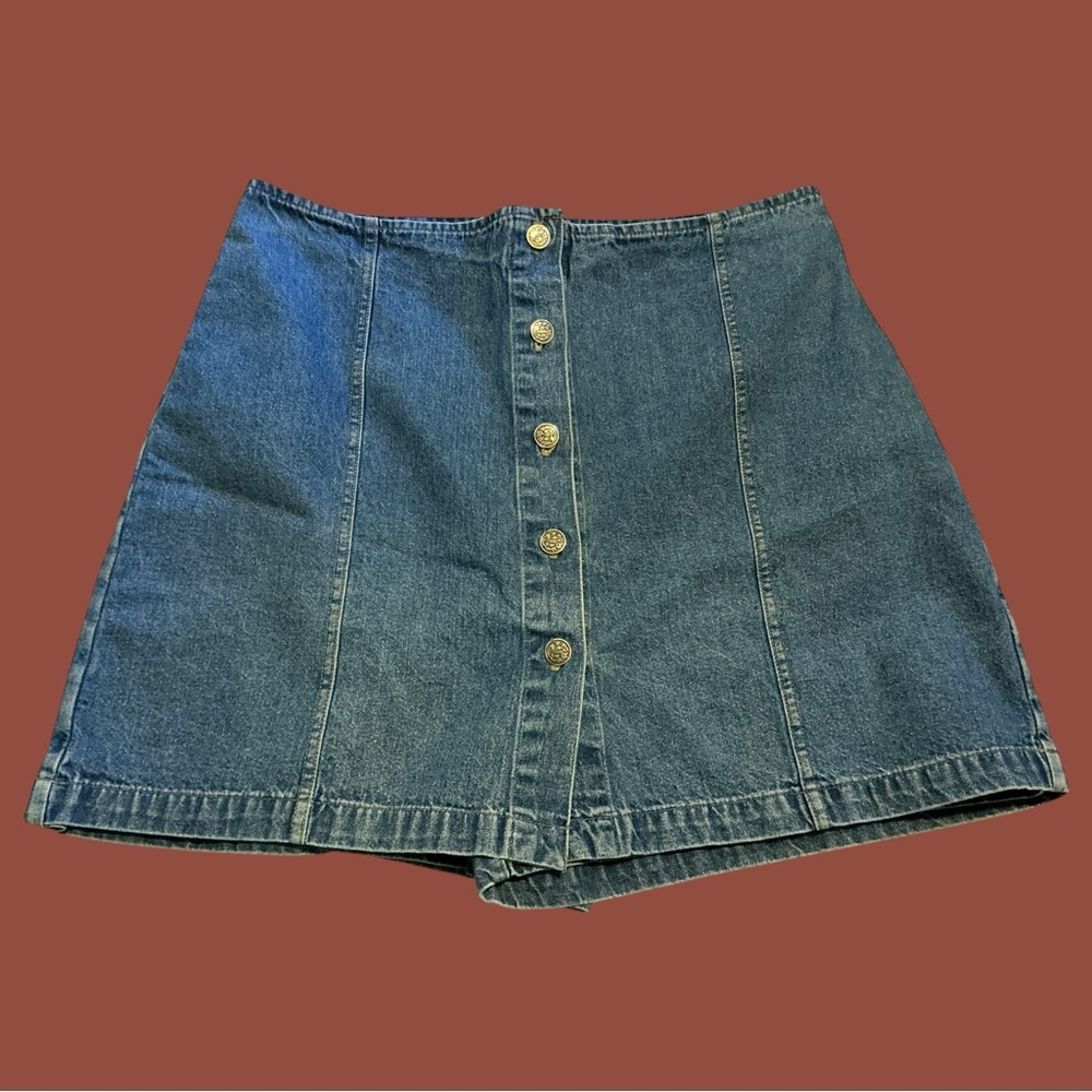 Cherokee Denim Button-Front Women’s Skort - Blue